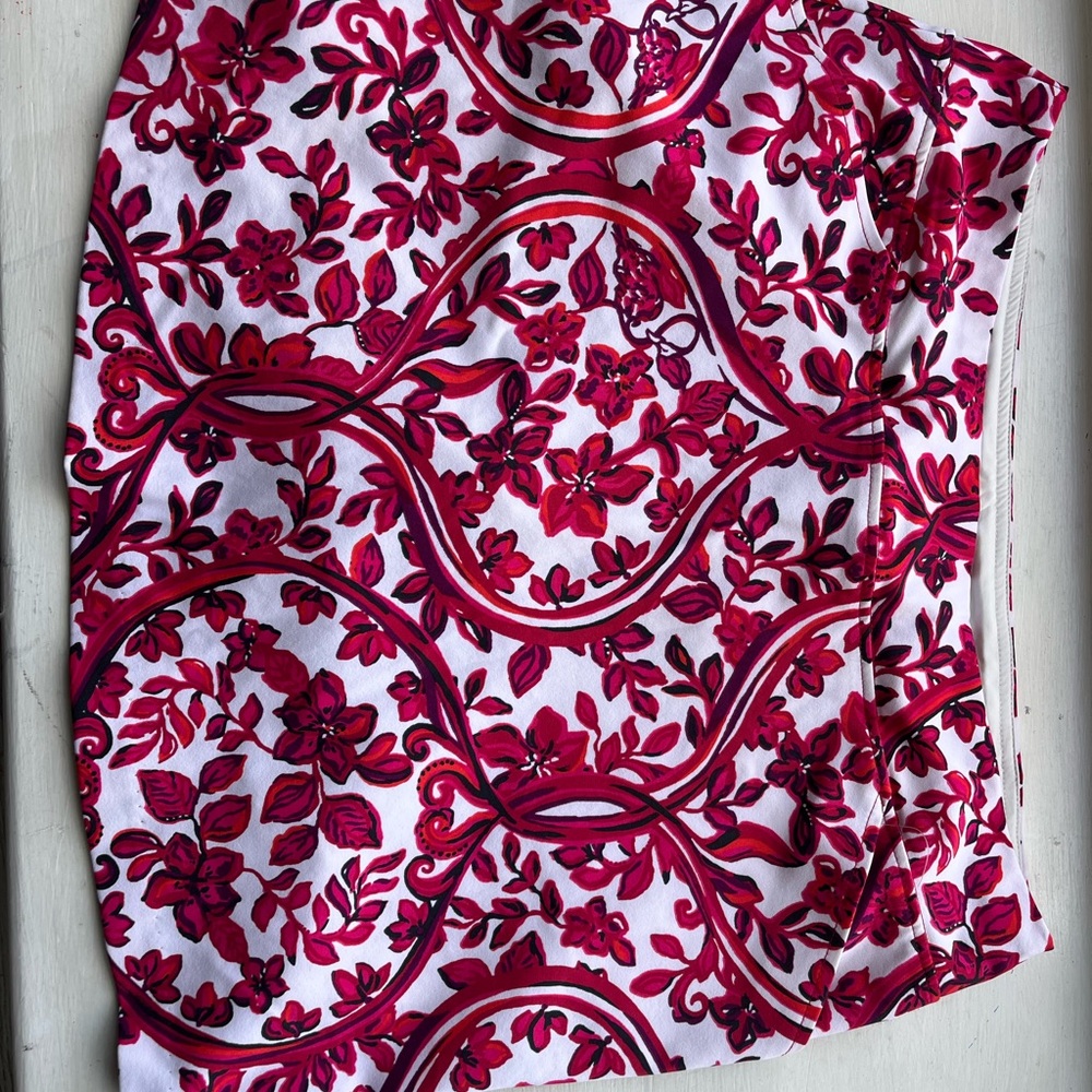 Lilly Pulitzer Luxletic Pink and White Skirt